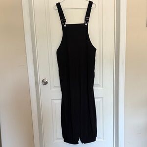 Black Corduroy Overalls Jumpsuit size 2XL